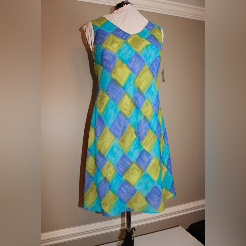 1990s vintage knee length sleeveless dress size 12